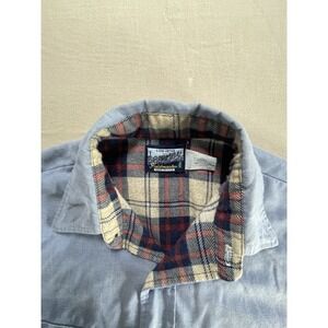 Sears Fieldmaster Vintage Flannel Lined Shirt Perma Press 50/50 Cotton Poly SZ L